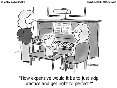 Skip-The-Practice Cartoon