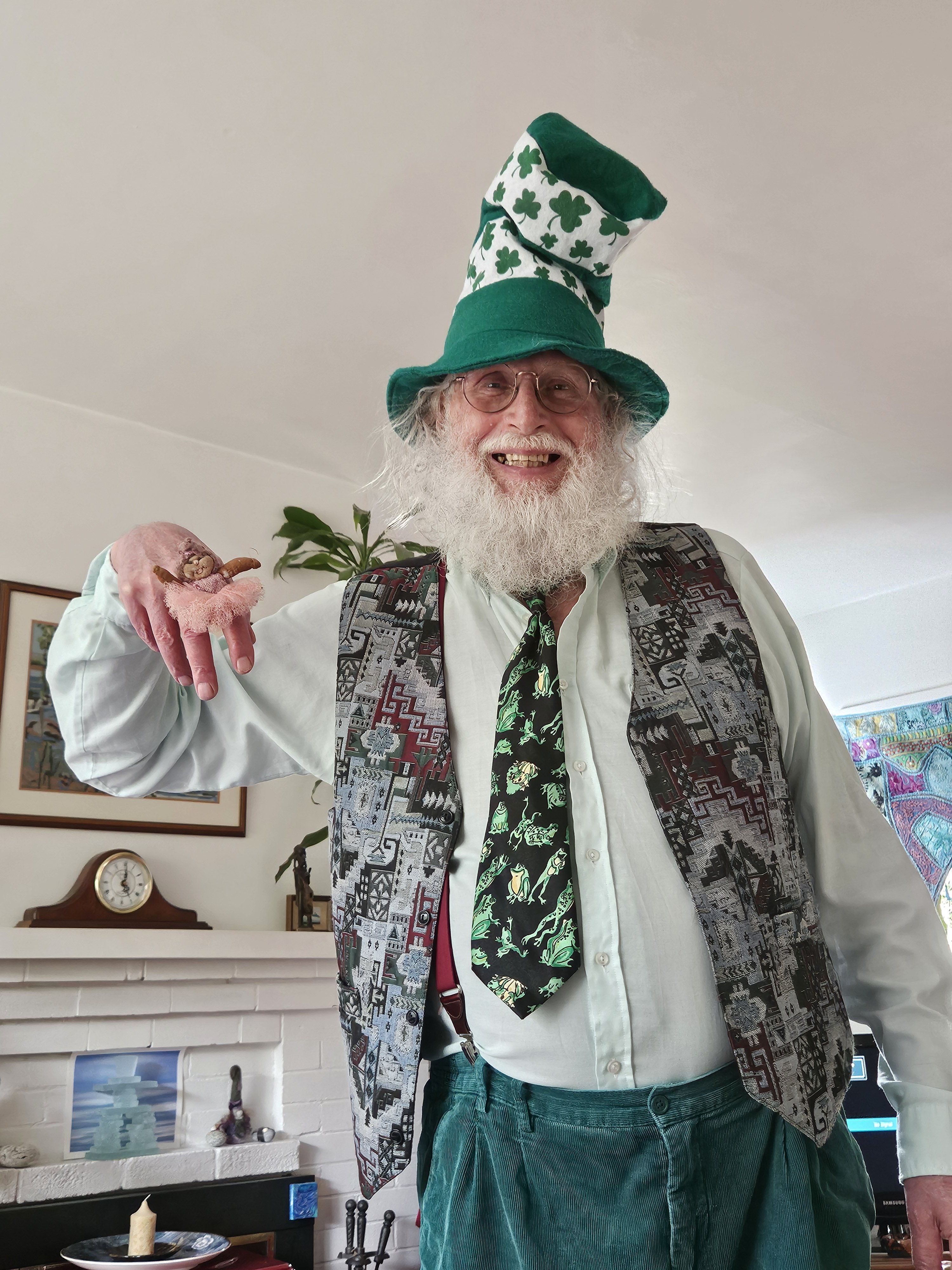 Doug as St. Paddy Playing Guitar